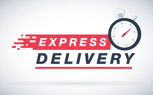 Express delivery icon for apps and website. Delivery concept. Vector illustration. Flat design. Fast sheeping picture