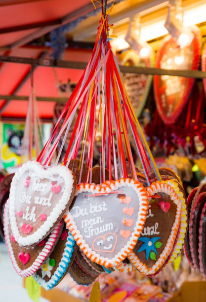 istock Gingerbread hearts sold on the Beer Fest 855547694