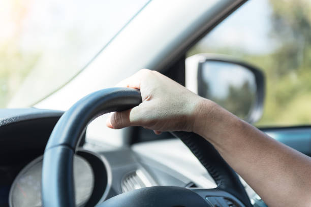istock Men Behind The Wheel. Car Driving Concept Photo. 855550254