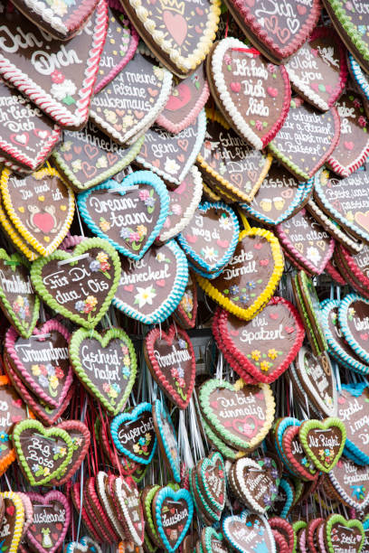 istock Gingerbread hearts sold on the Beer Fest 855550472