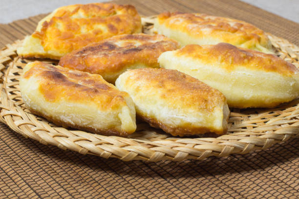 istock Fried pies in a wicker plate 855550924