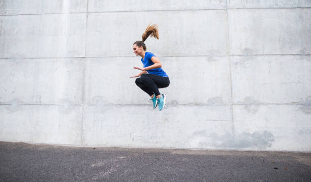 istock Woman jumping high 855563990