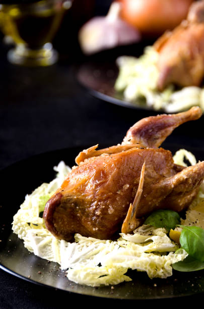 istock pair quail fowl baked salad basil lemon 855567316