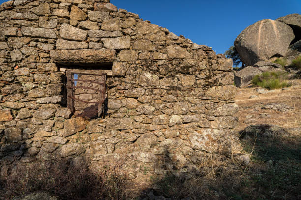 istock Window of house in ruins 855568534