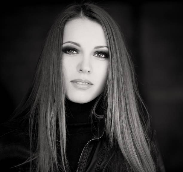 istock Woman face smokey eyes, close up 855574252