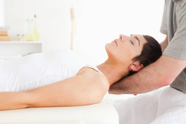 istock Woman relaxing during a massage 855581878