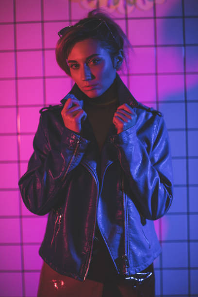 istock girl posing in leather jacket 855584794