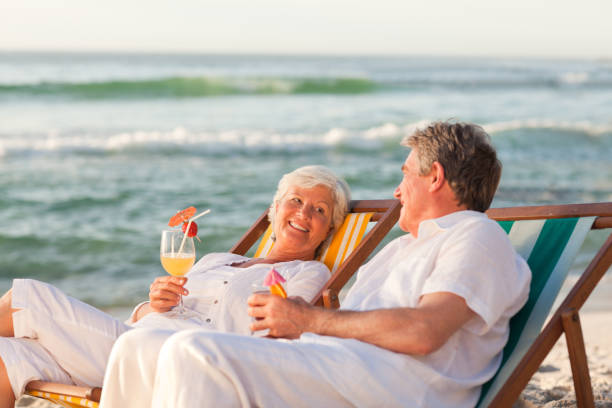 istock Senior couple drinking a cocktail 855585150