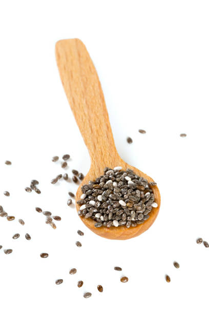 istock chia seeds in a wooden spoon 855594136