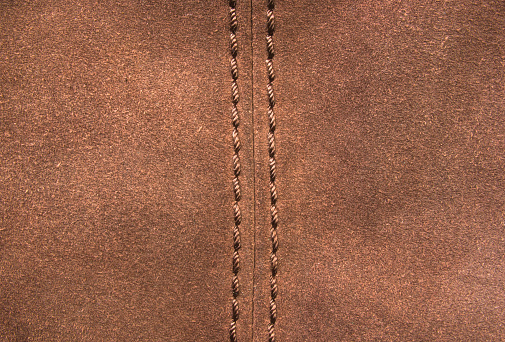 closeup of texture on brown leather hand bag