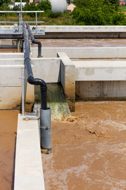 istock Organic wastewater treatment purification plant 855625298