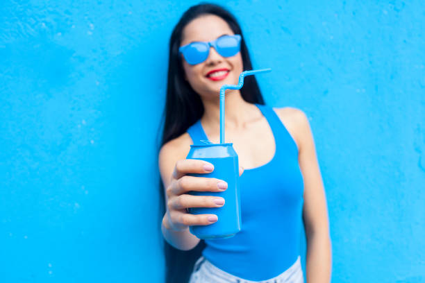 istock Woman in blue colour 855654024