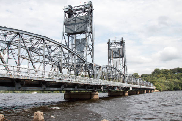 istock Closed Stillwater lift bridge from the shoreline 855666476