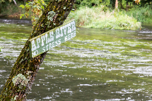 Sign for Apple River - No Stress Here