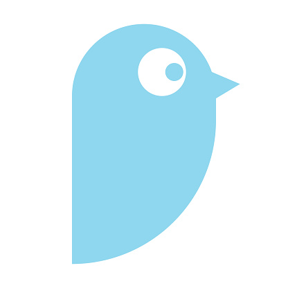 Vector illustration of a bird depicting online messaging nowadays