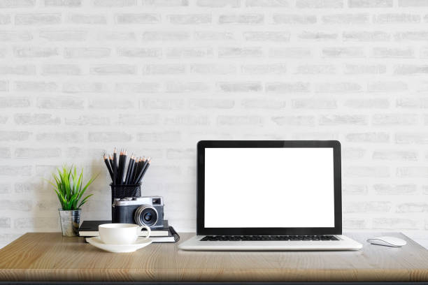 istock Stylish workspace with supplies. desk space concept. 855675156