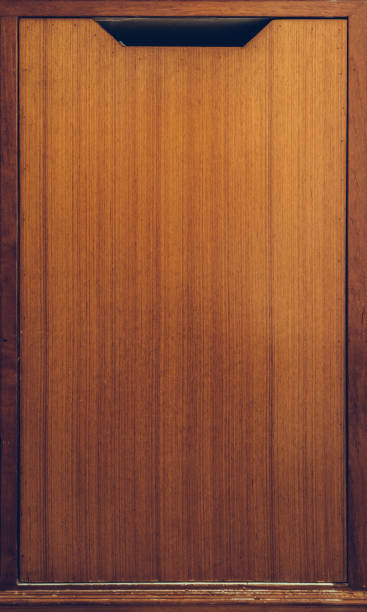 istock Front drawer wooden frame cabinet door, background 855677890
