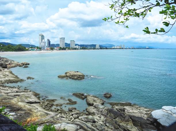 istock Hua Hin Bay On Rock Beach Foreground 855684058