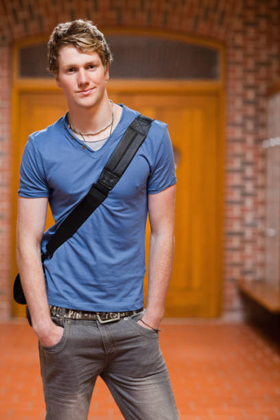 istock Portrait of a handsome student standing up 855686990