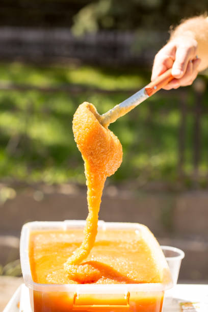 istock the beekeeper sells honey in the market 855698012