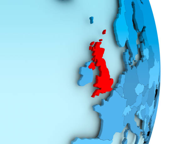 istock Map of United Kingdom in red 855698820