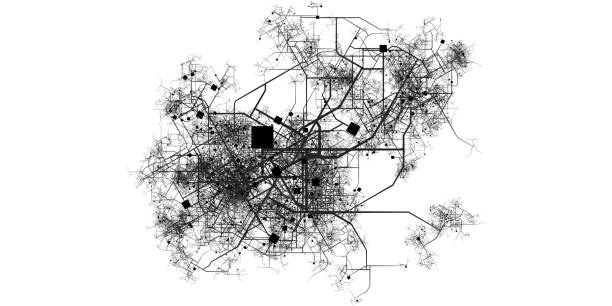 istock Intricate Fictional City Map 855702656