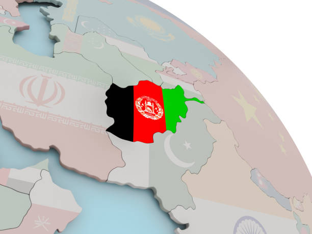 istock Map of Afghanistan with flag 855709024