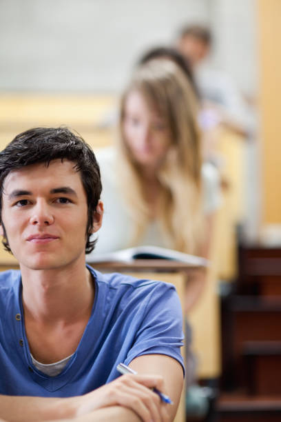 istock Portrait of young students during examination 855713952