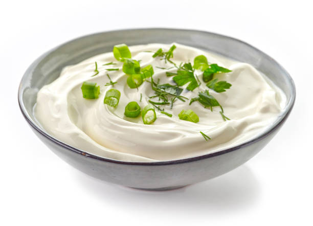 istock Bowl of sour cream sauce 855714202