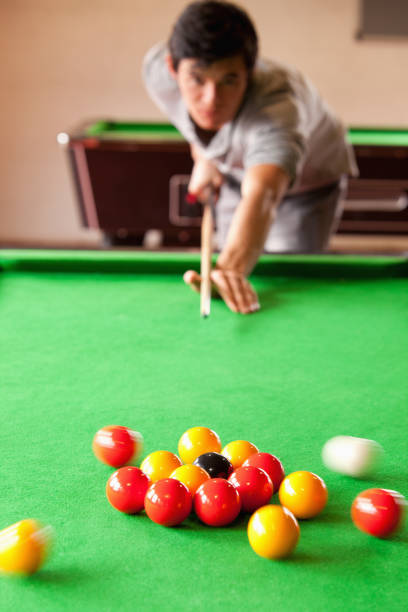 istock Portrait of a man starting a pool game 855714426