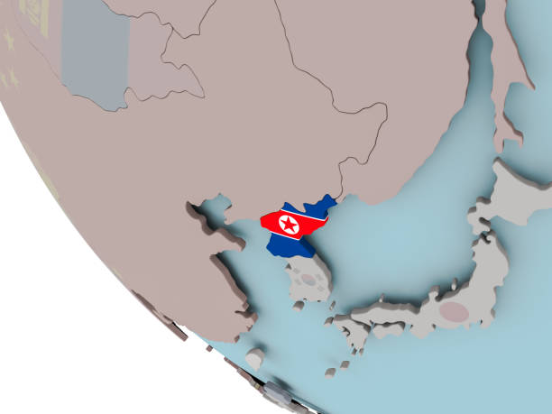 istock North Korea with flag illustration 855714828