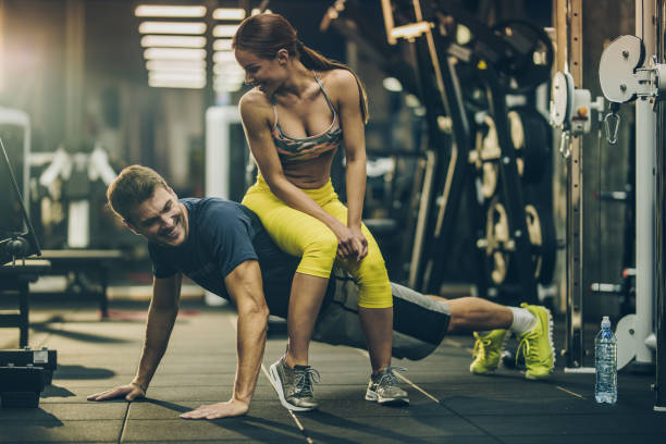 istock Come on, one more push-up with me on your back! 855725380