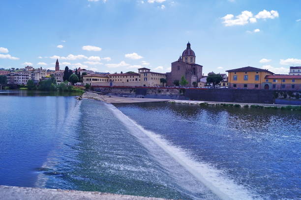 The Arno River in Florence, Santa Rosa weir