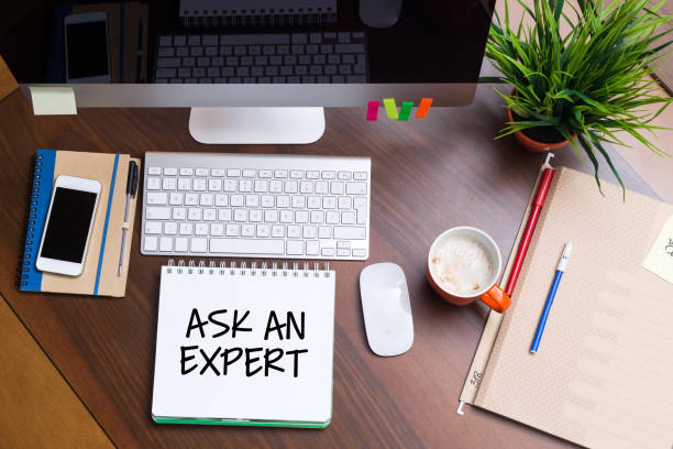 istock Business Workplace with ASK AN EXPERT Concept 855759526