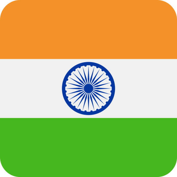 India Flag Vector Square Flat Icon Stock Illustration - Download Image Now  - Indian Flag, Cartoon, Square - Composition - iStock