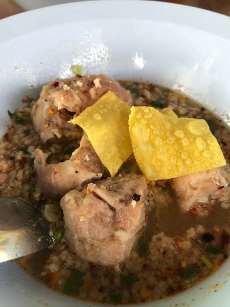 istock Pork spare rib spicy soup. 855774970