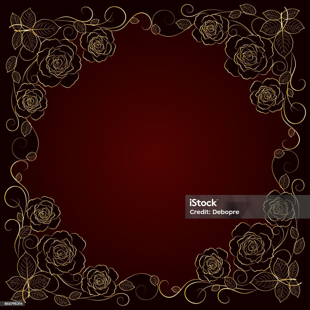 Beatiful Gold Frame Beautiful Gold Frame Stock Illustration - Download Image Now - Abstract ...