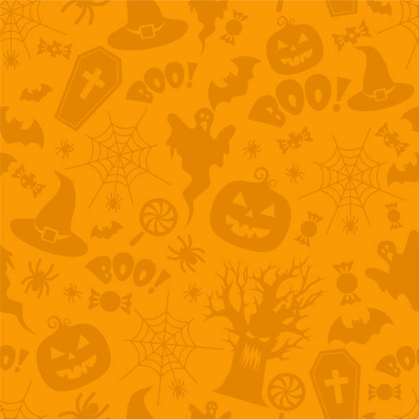 illustrations, cliparts, dessins animés et icônes de beau modèle seamless halloween vector - animal skull skull halloween backgrounds