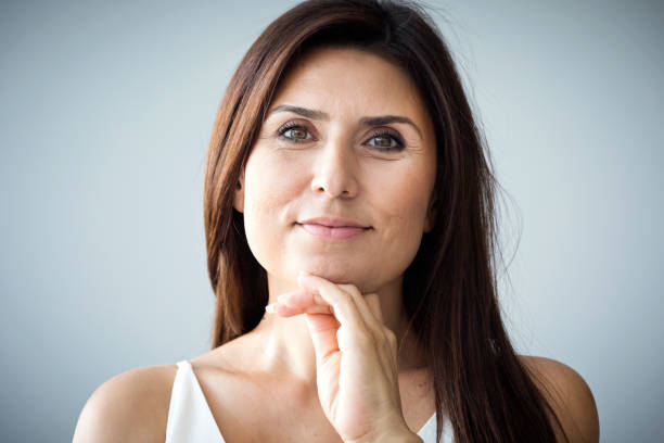 istock Portrait of middle aged woman 855801882