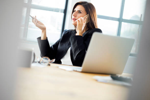 istock Businesswoman working in the office 855808002