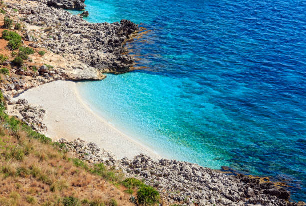 istock Sea bay in Zingaro Park, Sicily, Italy 855816554
