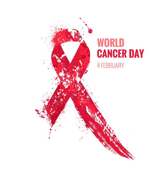 ilustrações de stock, clip art, desenhos animados e ícones de cancer day awareness ribbon. - aids awareness ribbon