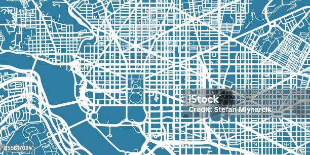Detailed Vector Map Of Washington Scale 130 000 Usa Stock Illustration - Download Image Now