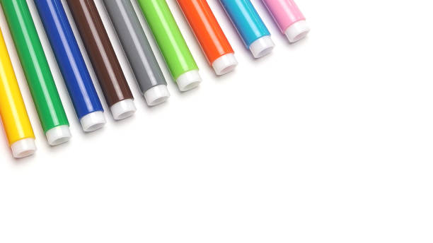 istock Colorful marker pen set on isolated background with clipping path 855820584
