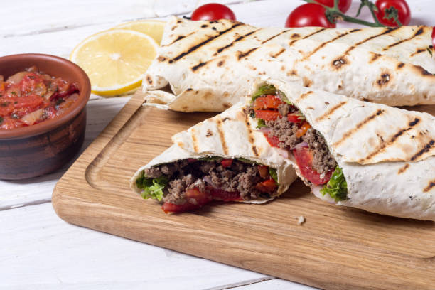 istock Homemade tasty burrito 855820814