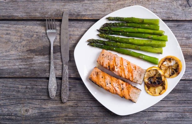 Fillet of grilled salmon