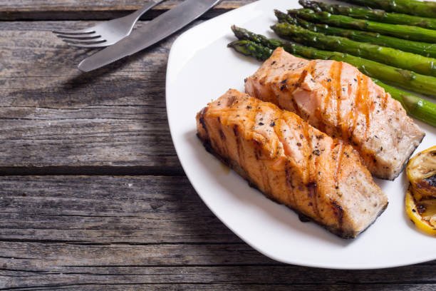 Fillet of grilled salmon