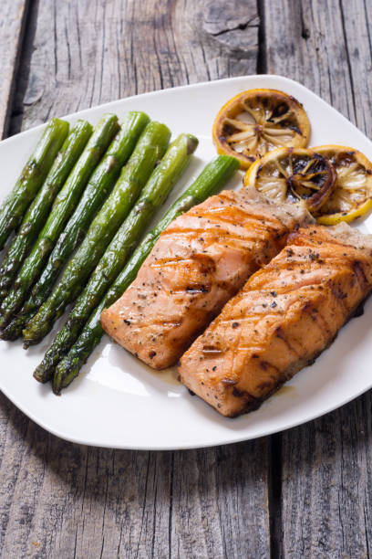 Fillet of grilled salmon