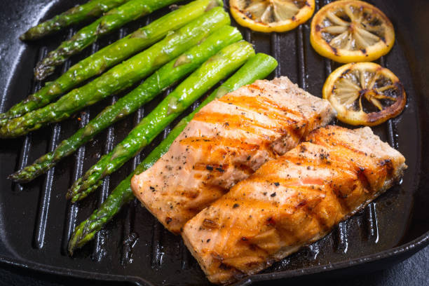 Fillet of grilled salmon