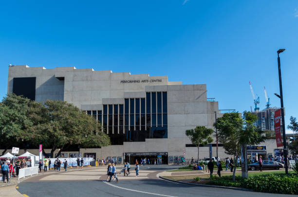 sala musicale e teatrale qpac sulla brisbane south bank - centro di arti sceniche foto e immagini stock